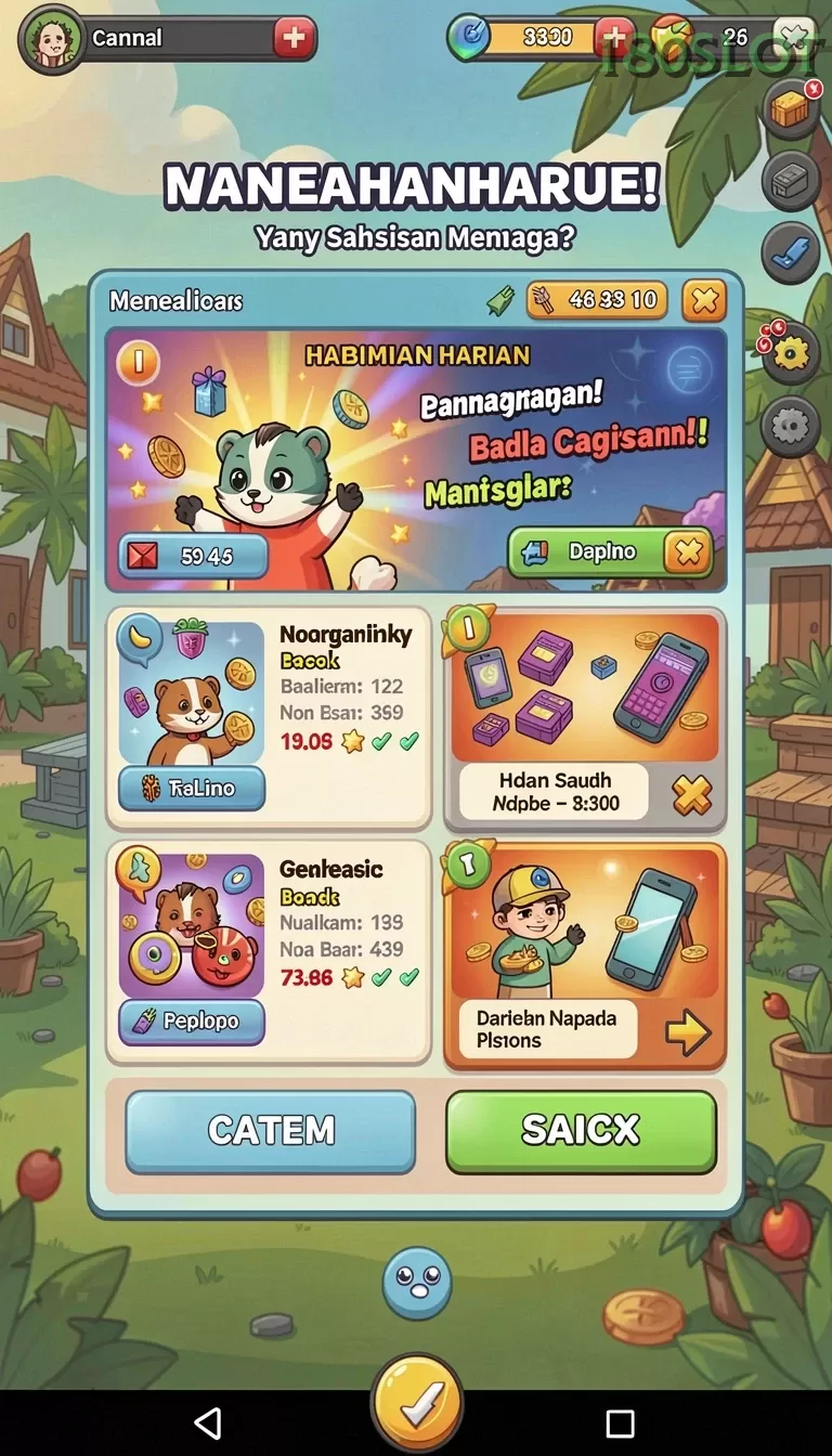 Cuplikan layar MPO666 — menu navigasi